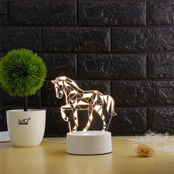 Lampe 3D Cheval