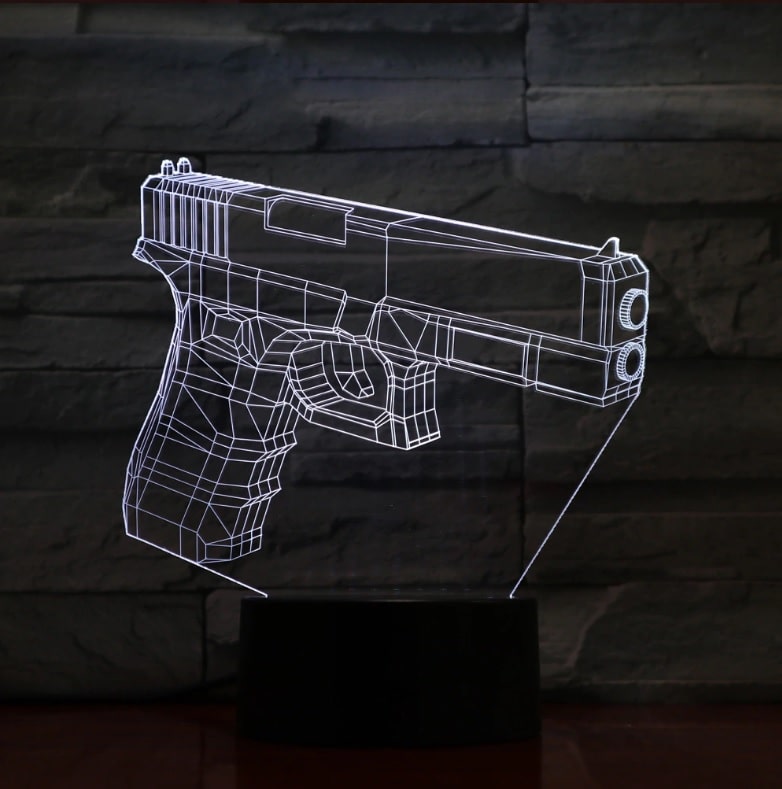 Lampe 3D Pistolet