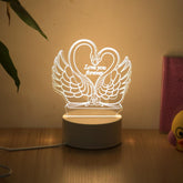Lampe 3D Cygne & Amour