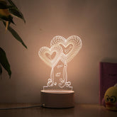 Lampe 3D en Forme de Coeur