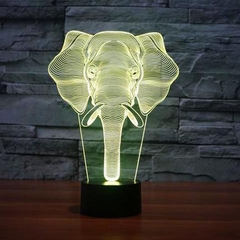 Lampe 3D Éléphant